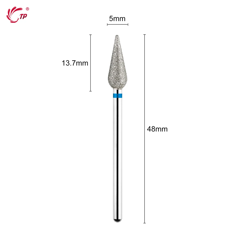 TP 3 teile/satz Flamme Diamant Nagel Bohrer Bits 3/32'' Russische Elektrische Datei Bits Fräser für Maniküre Häutchen entfernen Nagel Werkzeug – Detail 7