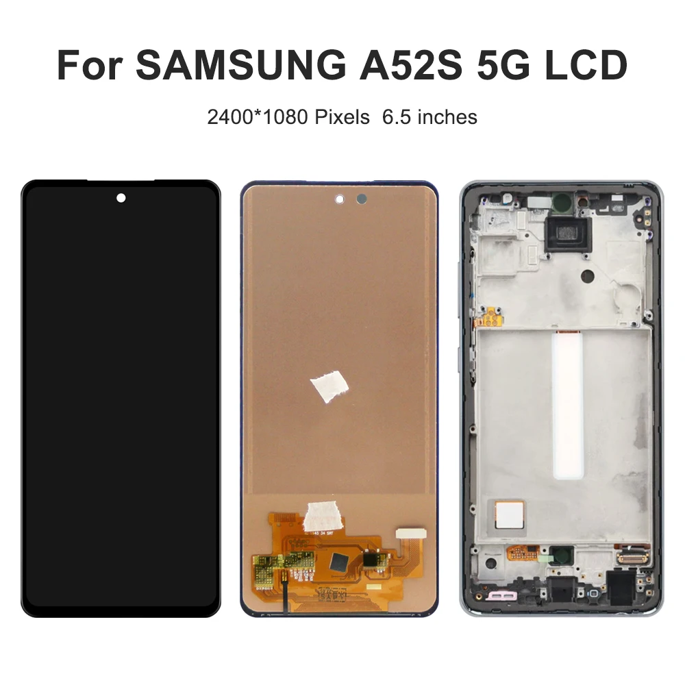 A52S 5G 6.5\'\'For Samsung Tested A528 A528B A528B/DS A528N LCD Display Touch Screen Digitizer Assembly Replacement