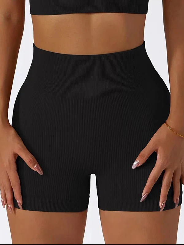Damen High-Waist Biker-Shorts mit Po-Lifting-Effekt - Atmungsaktive, feuchtigkeitsableitende Kompressionsshorts für Laufen, Fitness & Yoga – Detail 15