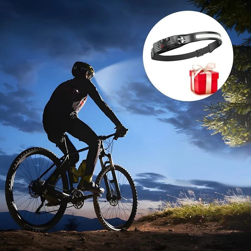 كشافات LED، شرائط إضاءة فائقة السطوع، بطارية ليثيوم 400 مللي أمبير في الساعة، كابل USB، للتخييم والمشي لمسافات طويلة وصيد الأسماك، غير مقاومة للماء