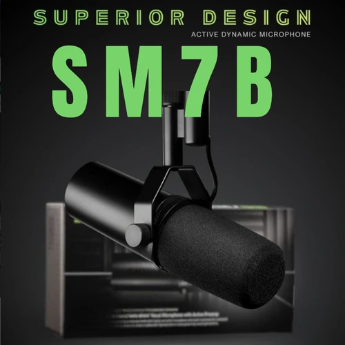 Imagen 2 del producto Micrófono de grabación dinámica SM7B, micrófono de respuesta de frecuencia seleccionable para estudio para actuaciones vocales en vivo