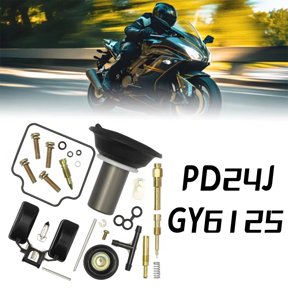 PD24J Carburetor Repair Kit with Gaskets & O-Rings for GY6125 JONWAY NST KYMCO SUNL BAJA 125cc 150cc Scooter