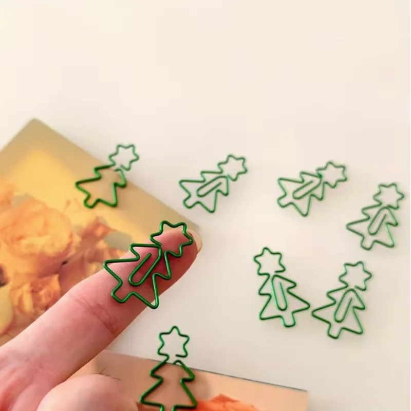 20 Stück Weihnachtsbaum-Büroklammern, kreative Lesezeichen für das Büro und den Feiertag, loseblättriger Ordner, Weihnachtsgeschenk