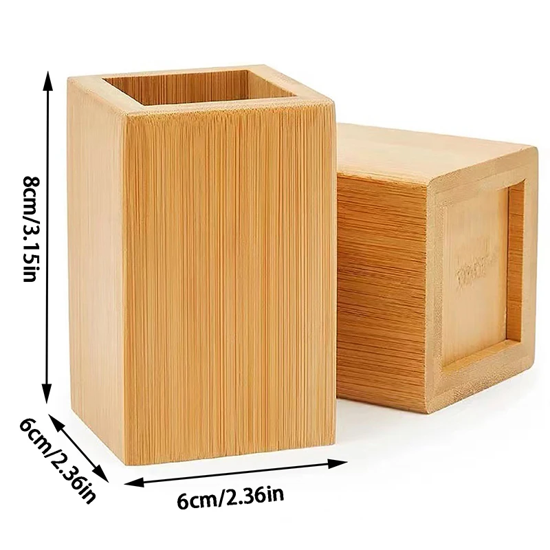 1Pcs Multifunctional Home Study Office Bamboo Pen Holders Desktop Organizer Desktop Storage Pencil Organizer Stationery