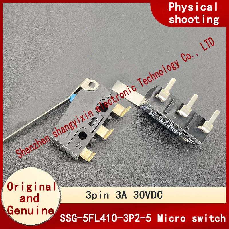 Original certification SSG-5FL410-3P2-5 Micro switch with handle bent foot touch button key 3A