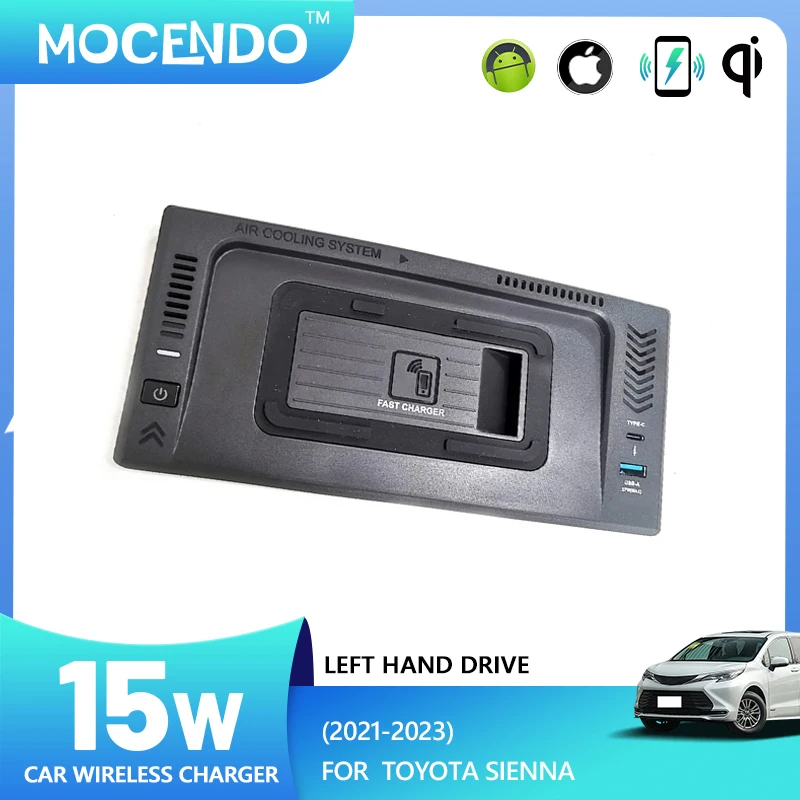 

For Toyota Sienna Grecia 2021-2023 Car wireless charging phone charger fast charger cars accessories car charger adapter