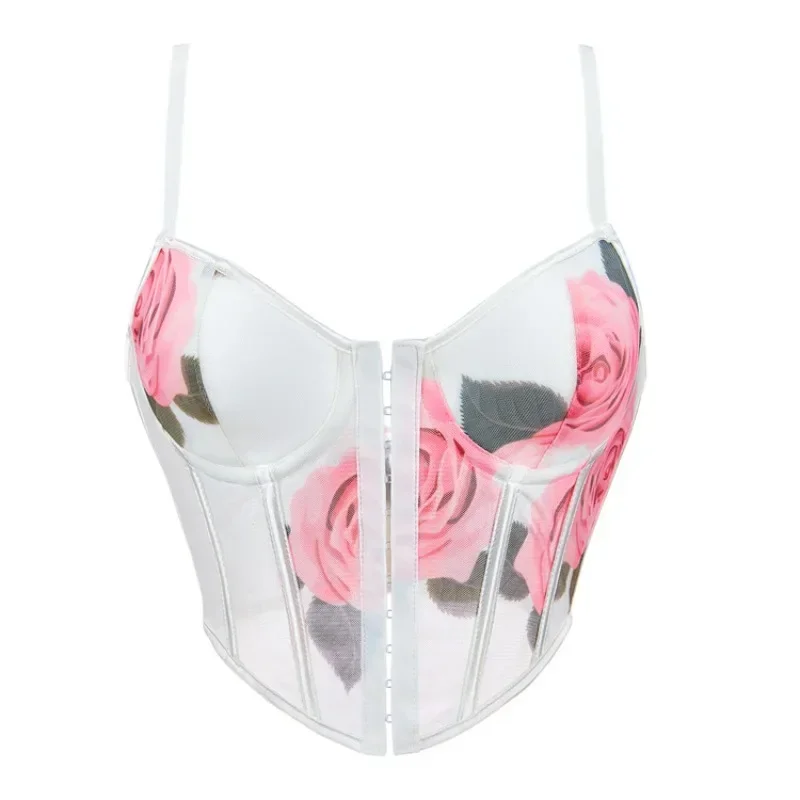 

Сексуальный женский корсет, укороченный топ, сетчатый сексуальный бюстье с завышенной талией, формирователь тела, короткий корсет, жилет, нижнее белье