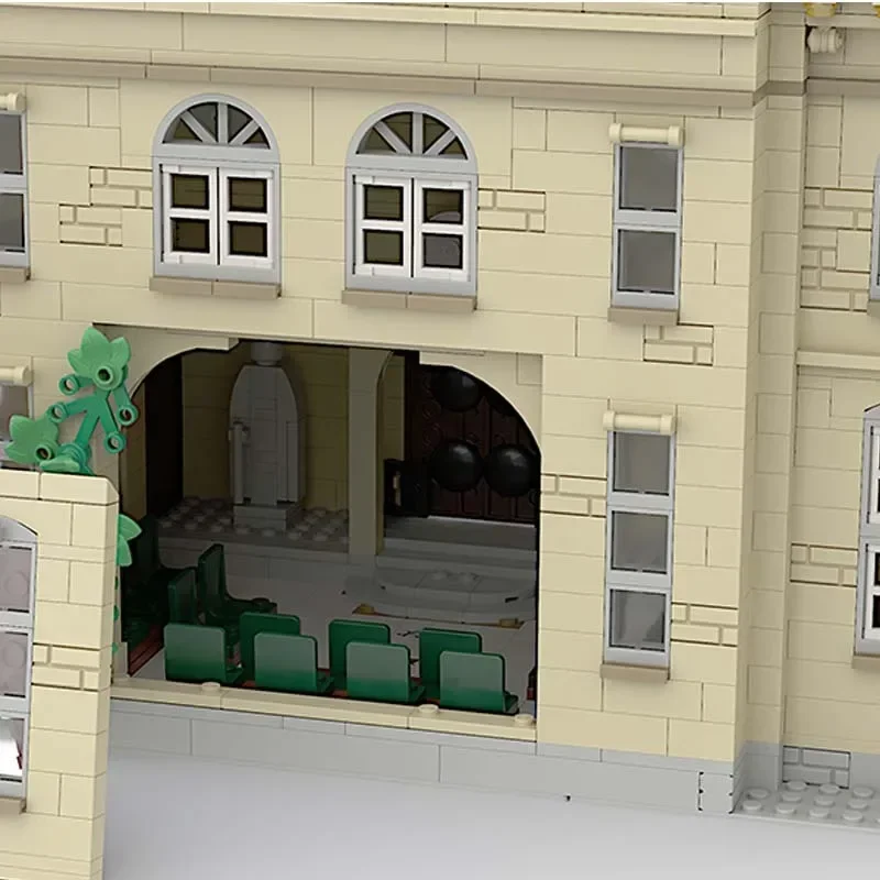 Moc ビルディングレンガ有名なストリートビューモデルフランス研究所テクノロジーモジュラーブロックギフトクリスマスおもちゃ DIY セットアセンブリ