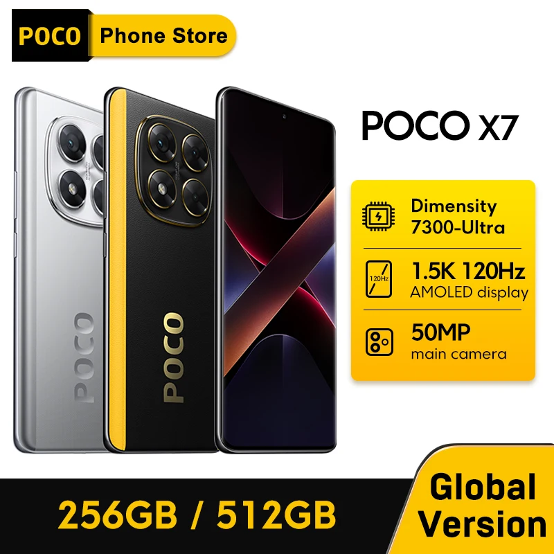 Global Version POCO X7 5G Smartphone Dimensity 7300 Ultra 6.67