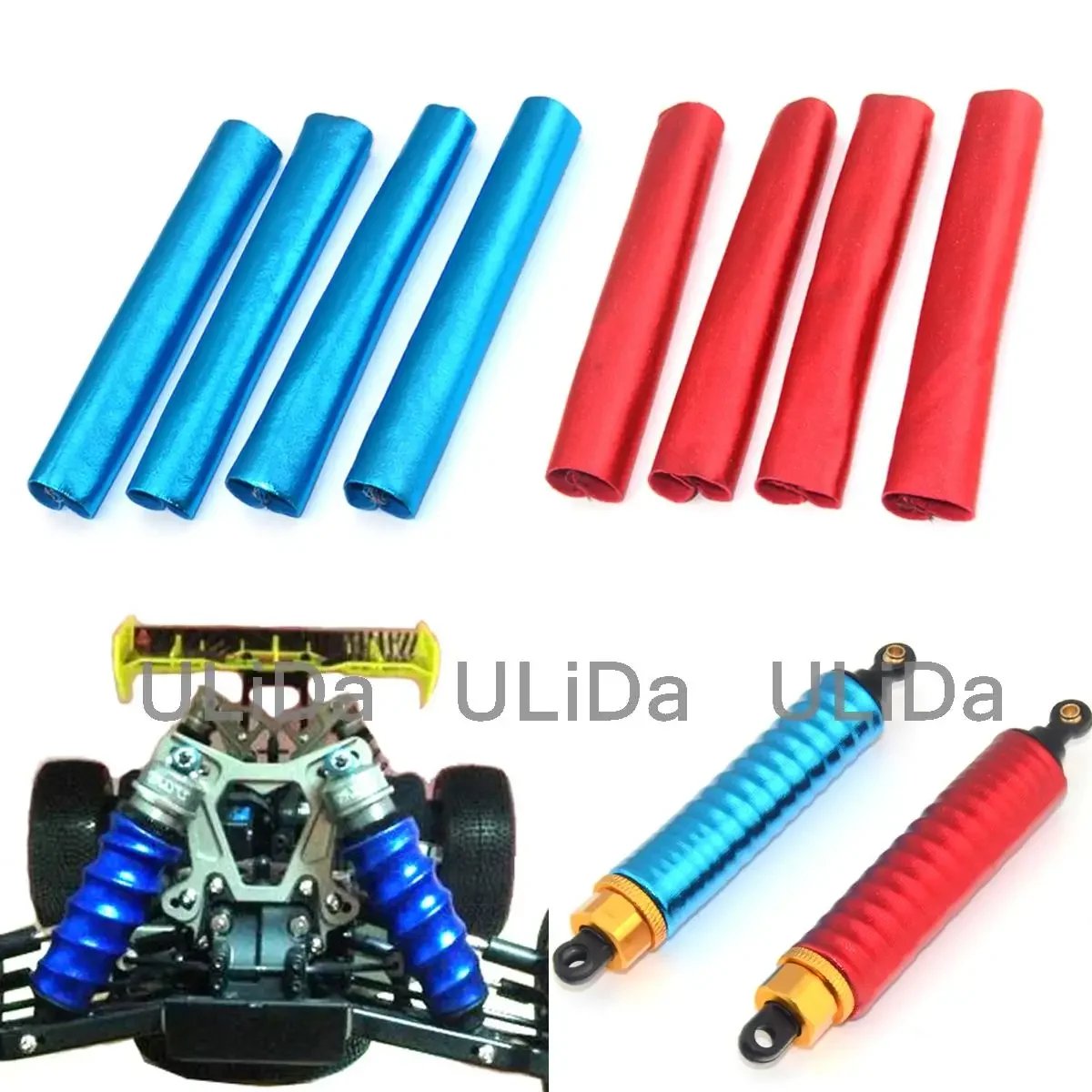 4pcs Shock Absorber Dirt Dust Cover for 1/10 RC Crawler Car HSP 108004 122004