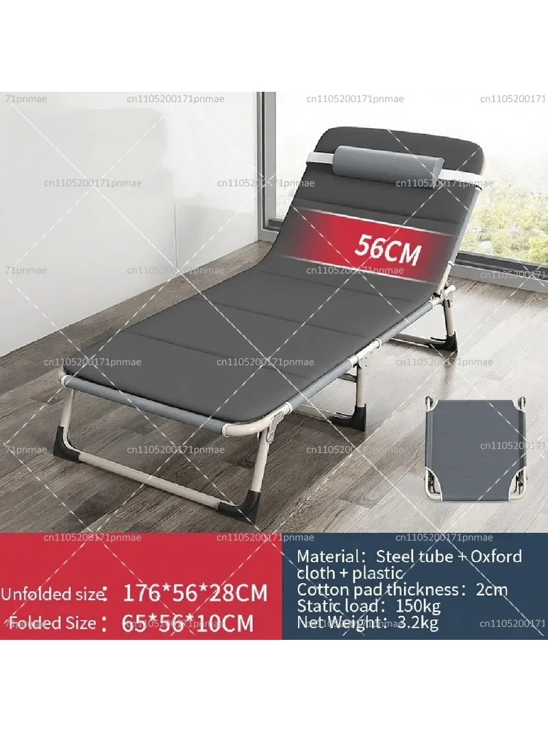 Metal Folding Single Bed Modern Office Portable Bed Adjustable Chair Mattress for Camping Outdoor