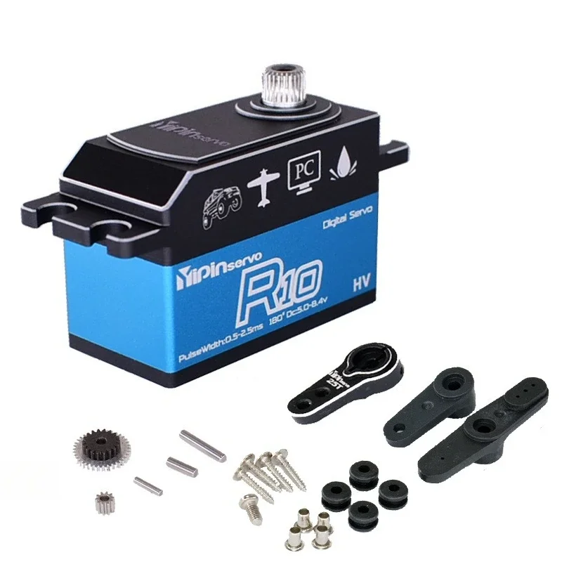 GX YIPIN R10 10kg High Torque Brushless Digital Servo CNC Steel Gears Waterproof Low Profile For 1/10 RC Drift Racing CarUniFly