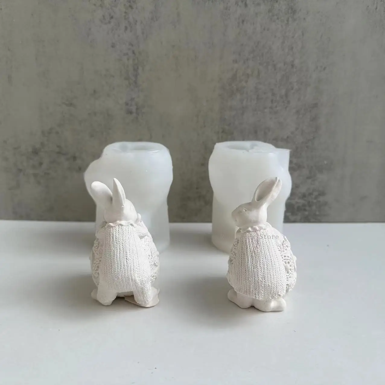 3D Easter Rabbit Egg Silicone Mold DIY Scented Candle Gypsum Mold Bunny Plaster Epoxy Resin Mould Candle Making Supplies