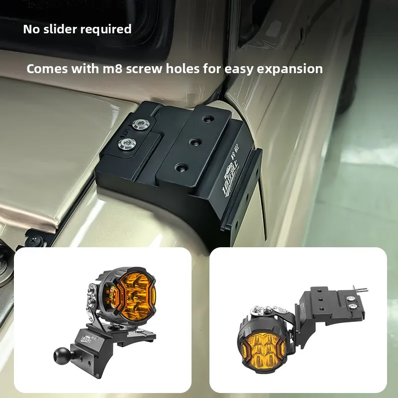 For Toyota LC76 18 Car A-Pillar Dual Light Quick-Release Bracket Modified Front Hood Auxiliary Lighting Expansion Base Accessory