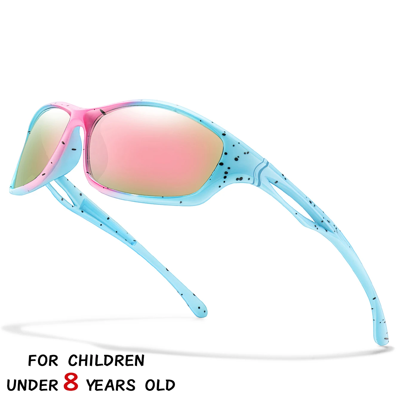 Fashion Sunglasses for Children Under 8 Years Old Oval Frame Hollow Sports Glasses Kid's Running Riding Baseball UV400 Eyewear
