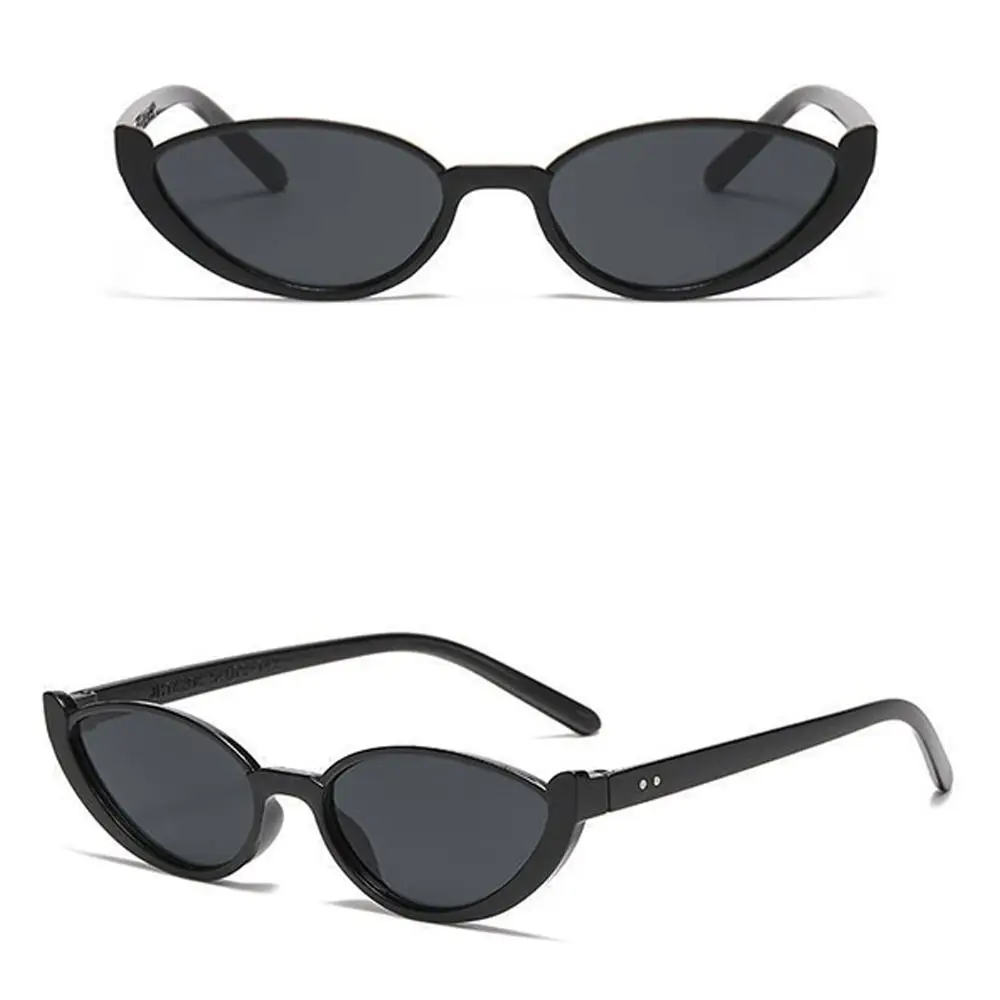 Vintage Half-frame Cat Eye Sunglasses Scratch Resistant Street Photography Sun Glasses Anti UV Women Eyewear Summer