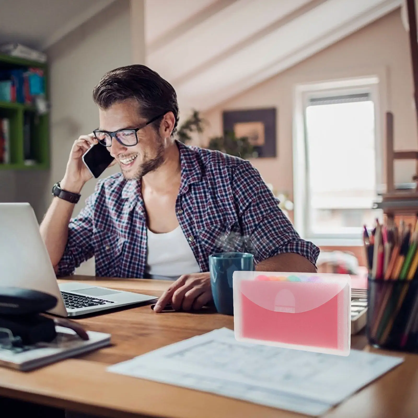 

Набор из 2-х портативных пластиковых папок-гармошек для документов, органайзер для дома, школы и бизнеса