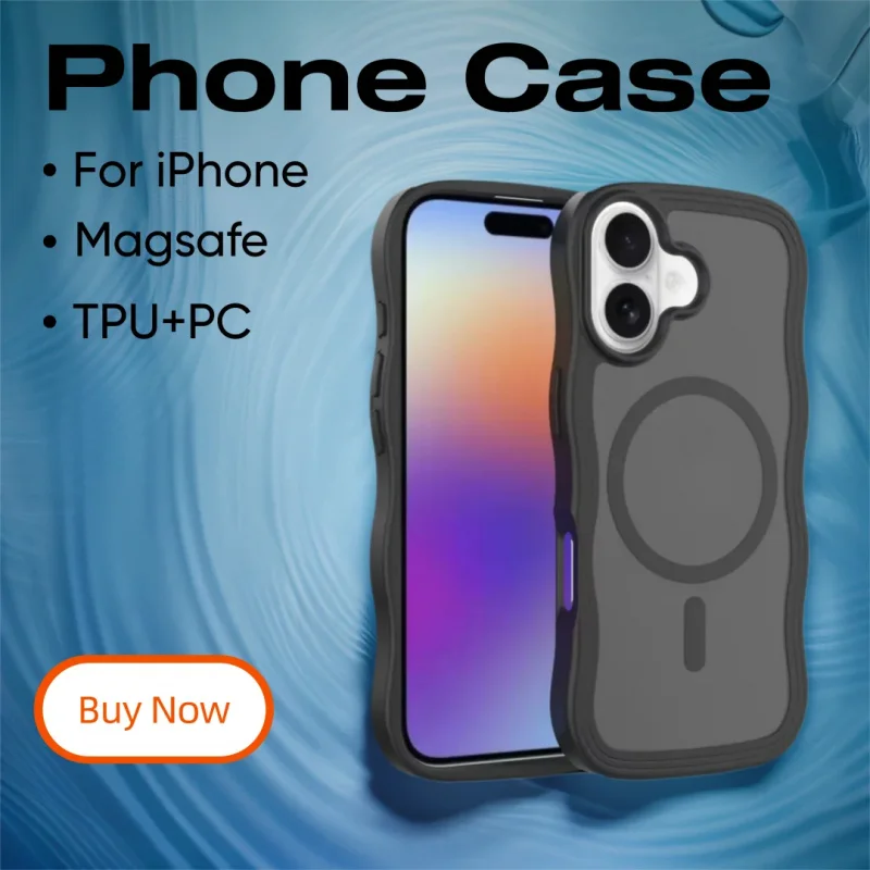 

Лидер продаж для iPhone 17 Pro, чехол 16, 15 Max Magsafe Coque, чувствительная кнопка, чехлы для телефонов, защитные чехлы