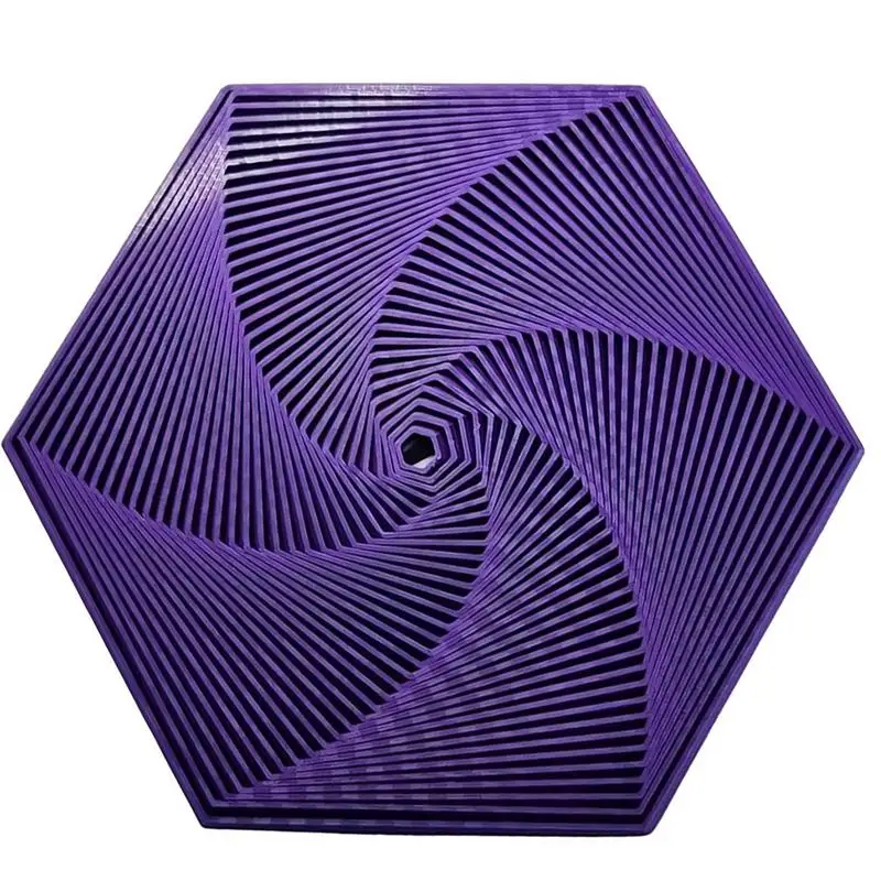 Hexagone Fractal Fidget Imprimé en 3D pour Enfant, Jouet Sensoriel Anti-Stress, Portable, Ornement de Bureau, Jouets Visuels