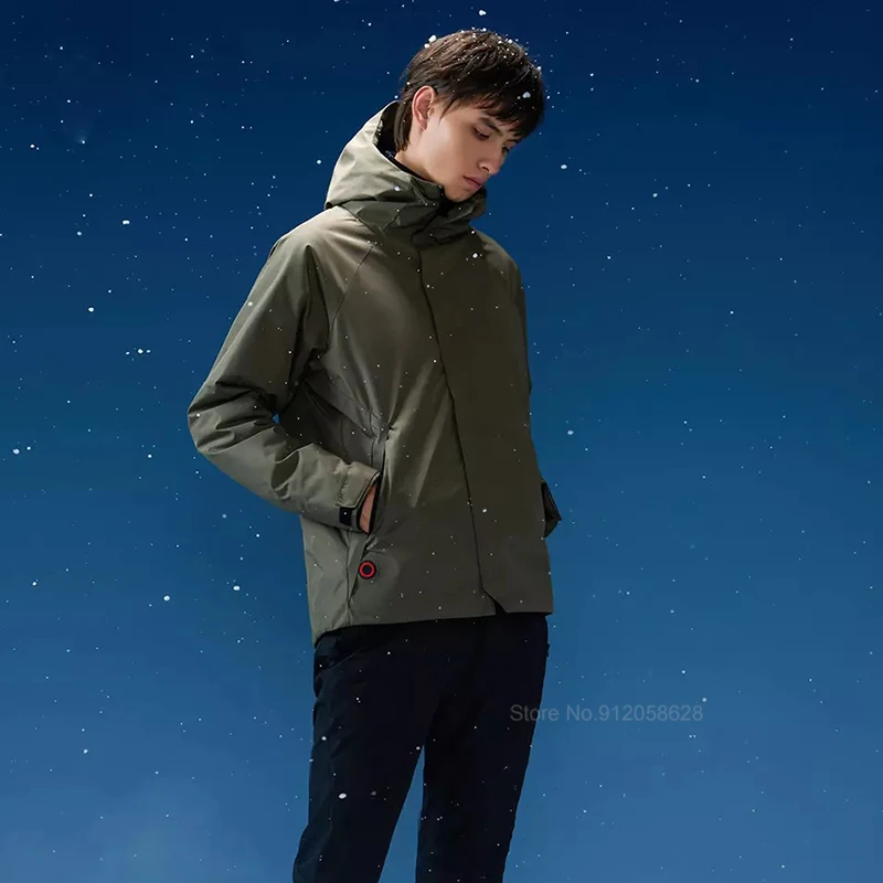 Youpin CottonSmith Beheizte Jacke Kalt Widerstand Anzug Männer USB Intelligente Thermostat Heizung Kleidung Wasserdicht Atmungsaktiv Jacke