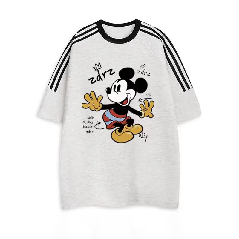 T Shirt Tops Women Mickey Print Loose T-Shirt Kawaii Cartoon Women Summer Top Harajuku Retro style Tee Shirt  Femme