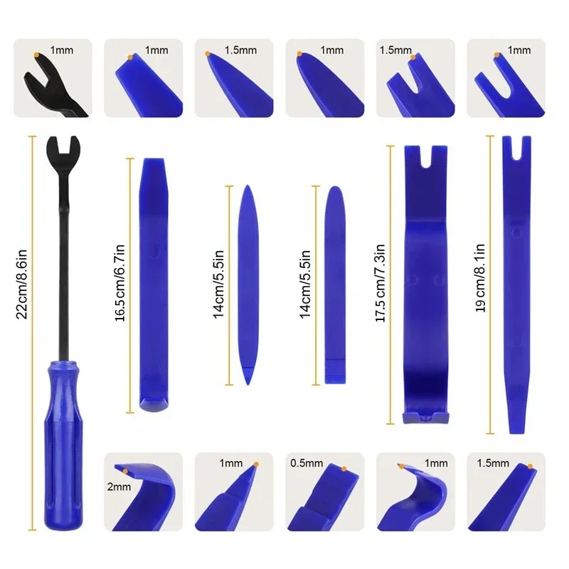 Car Interior Trim Removal Tool Kit Plastic Anti‑Scratch Pry Set for Dashboard Radio Audio Panel Disassembly Installation Repair