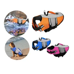Dog Life Jacket Swimming Vest Adjustable Dog Flotation Vest Reflective Pet Life Preserver  For Small Medium Large Dogs