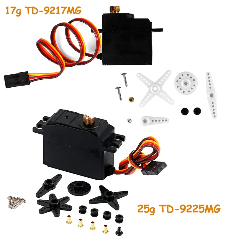 25 グラム/17 グラムマイクロデジタル TD-9225MG サーボカーボンブラシモーター 180/270/360 度 TD-9217MG サーボ DIY 部品ヘリコプターロボット用