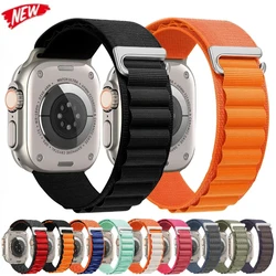 Alpine Loop Nylon Strap for Apple Watch Band Ultra 2 49mm 9 8 7 45mm 41mm Sports Bracelet iWatch 6 5 4 SE2 44mm 40mm 3 42mm Belt