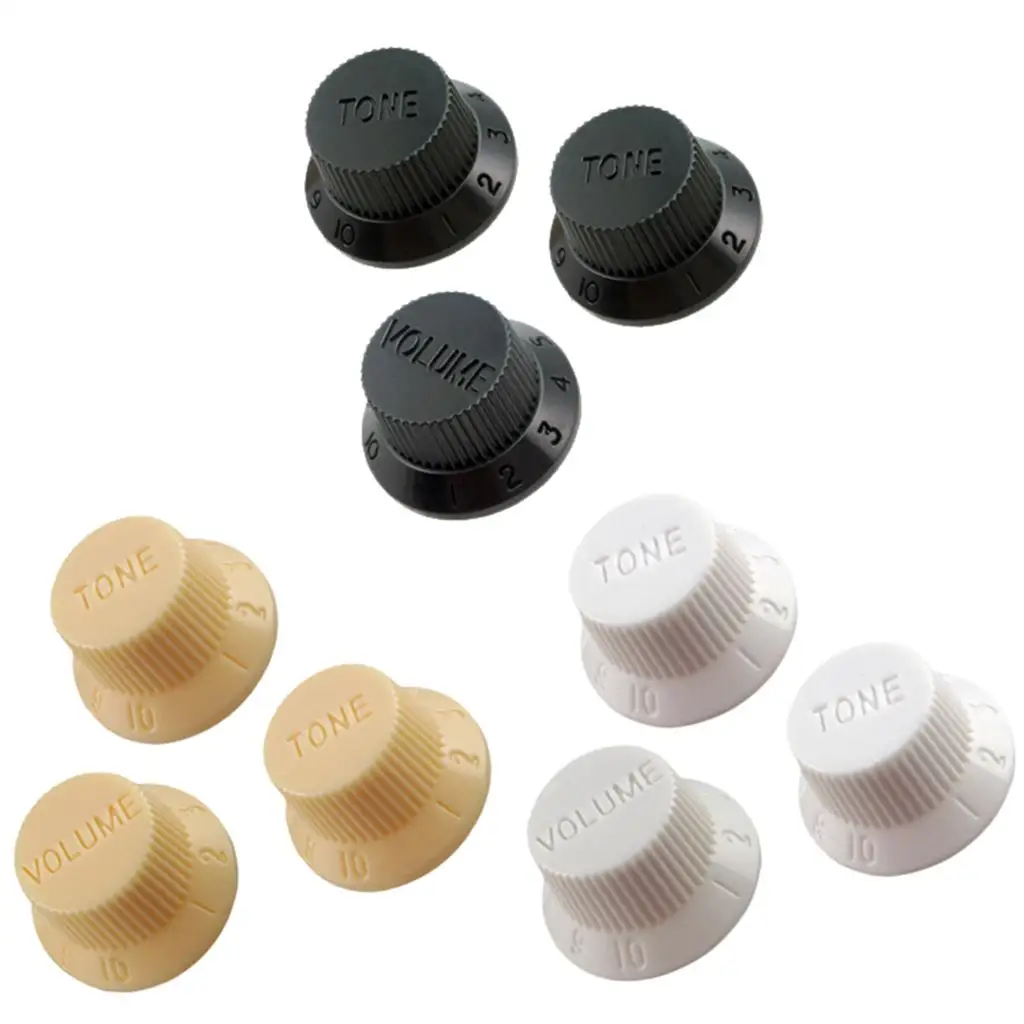 Tooyful Volume Knob Tone Button Replacement Parts for ST Sq Guitar Accessries Pack of 3