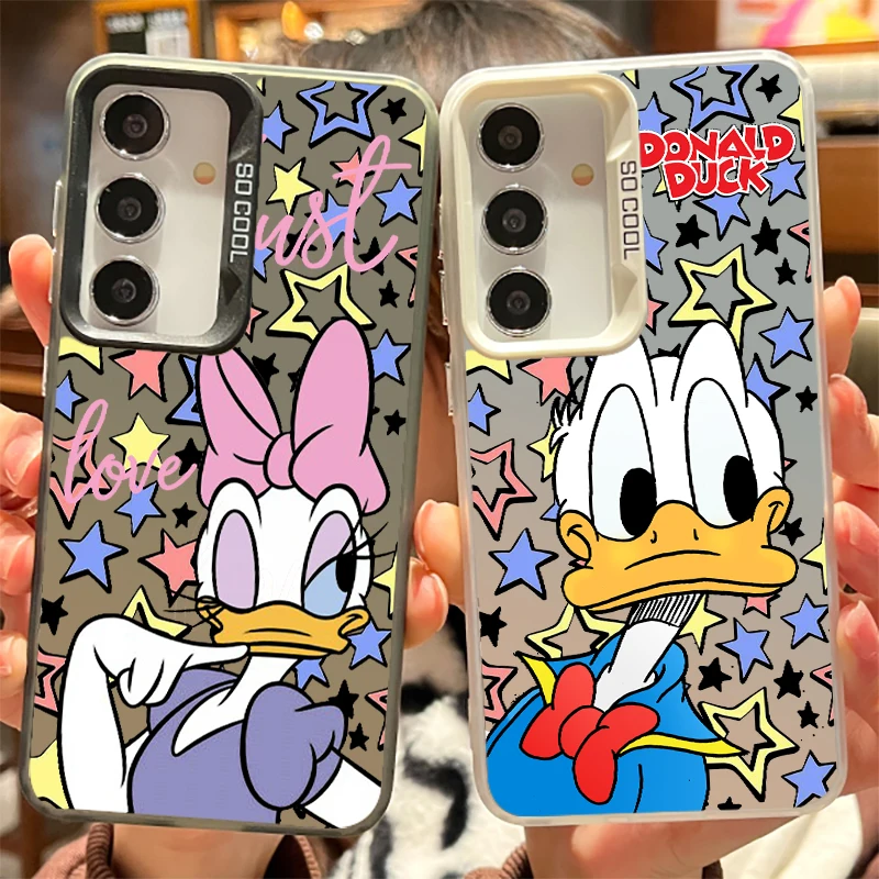 

Donald Daisy Duck Art For Samsung Galaxy S25 S24 S23 S22 S21 S20 Ultra Plus FE 5G Colorful Silver Phone Case TPU Cover Cover