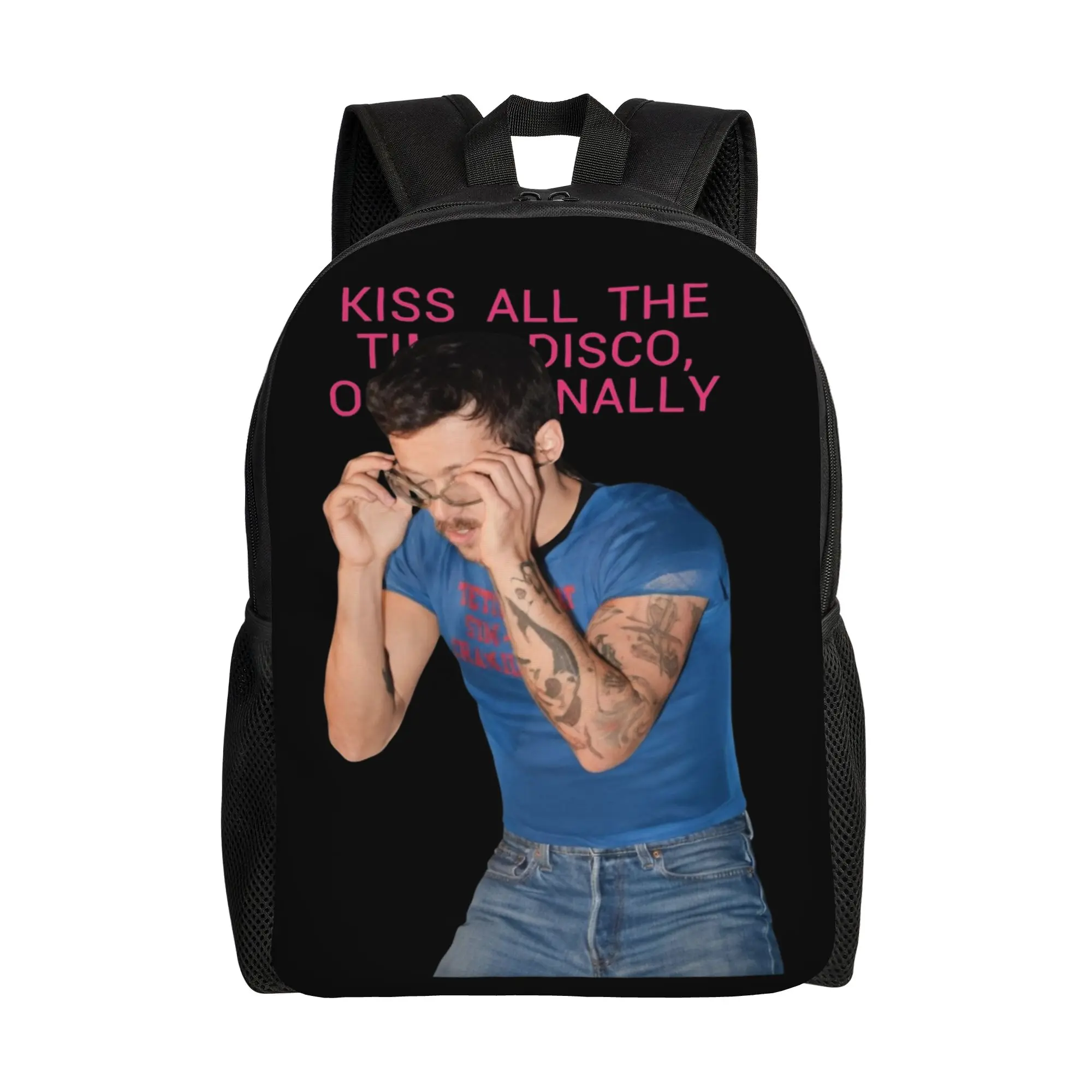 

Harrys Styles Kiss All The Time Disco Occasionally Backpack for Men Women High School Business Daypack College Canvas Bags Sport