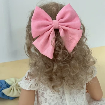 2 STKS/PARTIJ 4.3 Inch Effen Grosgrain Lint Haarelastiekjes Boutique Haar Clip Voor Meisjes Haarspelden Nieuwe Hoofddeksels Kinderen Haar accessoires Gift