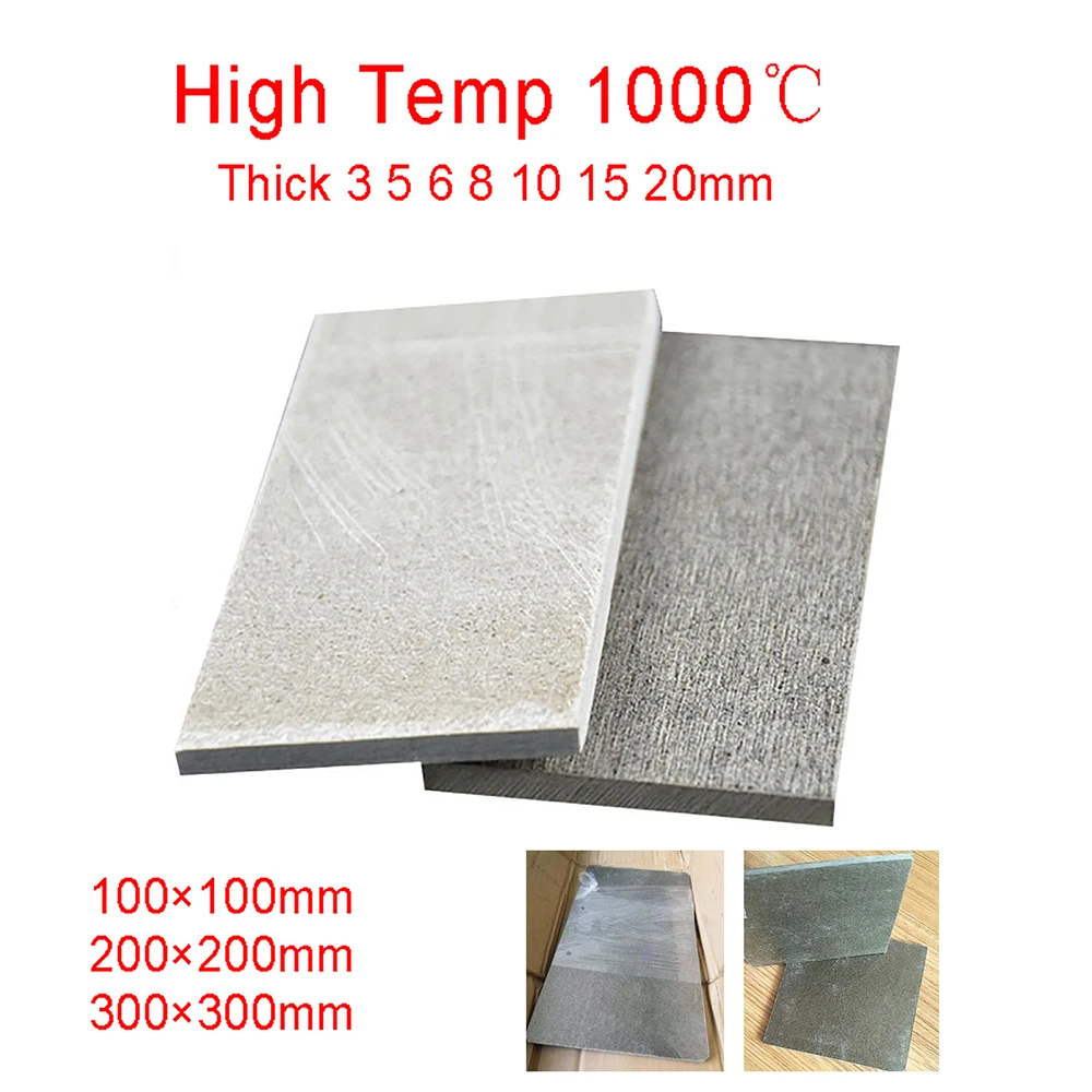 High Temperature Insulation Board Plate Fireproof board 1000℃ Mould Heat Shield Sheet heat insulation, 3/5/6/8/10/15/20mm Thick