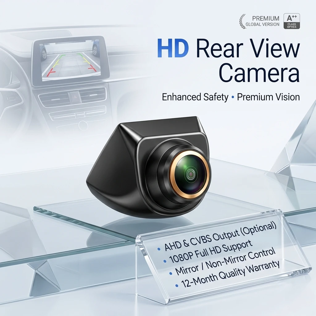 Caméra de recul pour voiture NUOYING G899 AHD 1080P, 170° °   Caméra de recul ultra grand angle, étanche IP68, vision nocturne HD, caméra d'assistance au stationnement pour berlines, SUV, camions