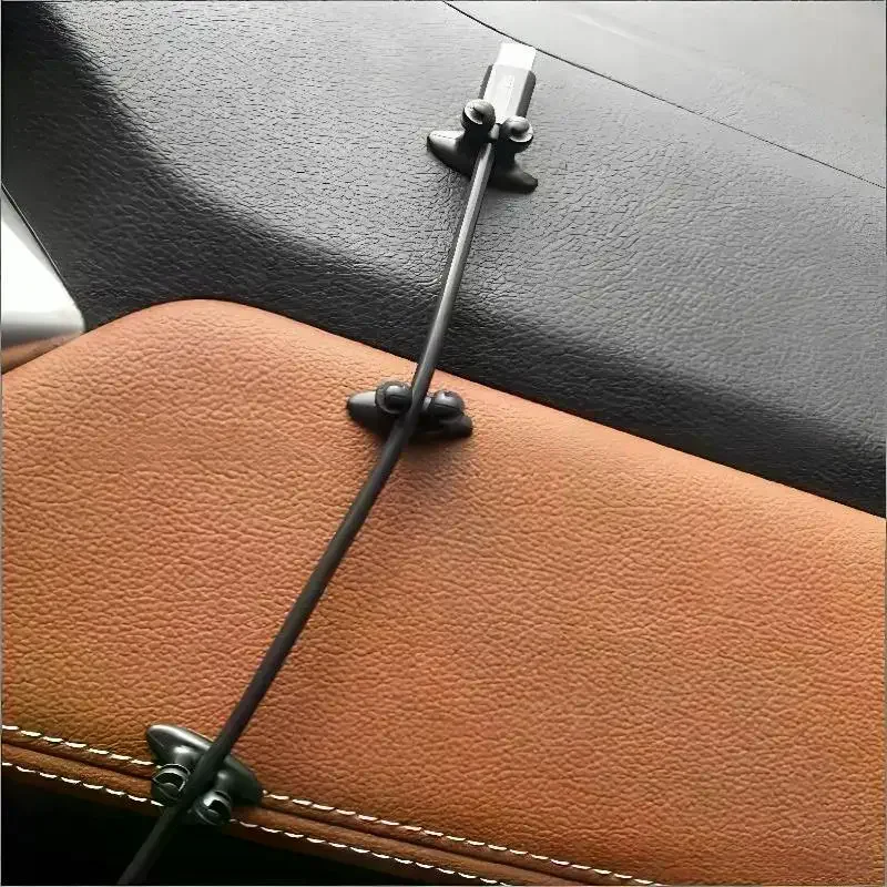 8PCS Car Dashboard Phone Charger Cable Manager Hook Headphone Line Organizer Clasp Clamp Holder Auto Interior Accessories