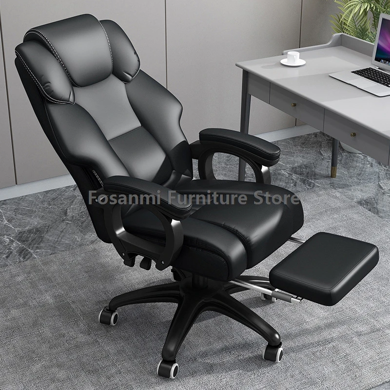 

Офисное кожаное кресло для руководителя Boss с откидной спинкой, регулируемое настольное кресло для конференц-зала, мягкие эргономичные вращающиеся кресла для игрового компьютера