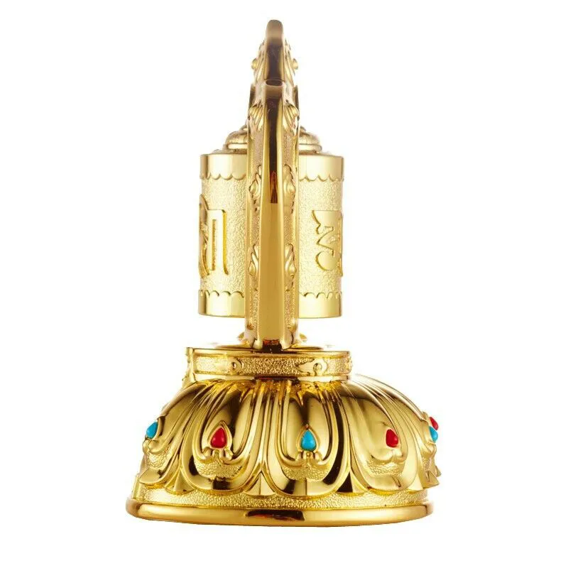 12cm Buddhism Supplies Solar Prayer Wheel Tibetan Buddha Blessing Car Decoration