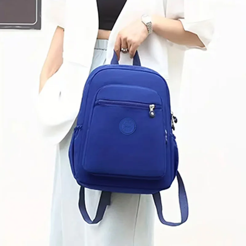 حقيبة ظهر نسائية عصرية متعددة الألوان من النايلون بتصميم أنيق للتنقل اليومي وحقيبة محمولة عملية راقية #5