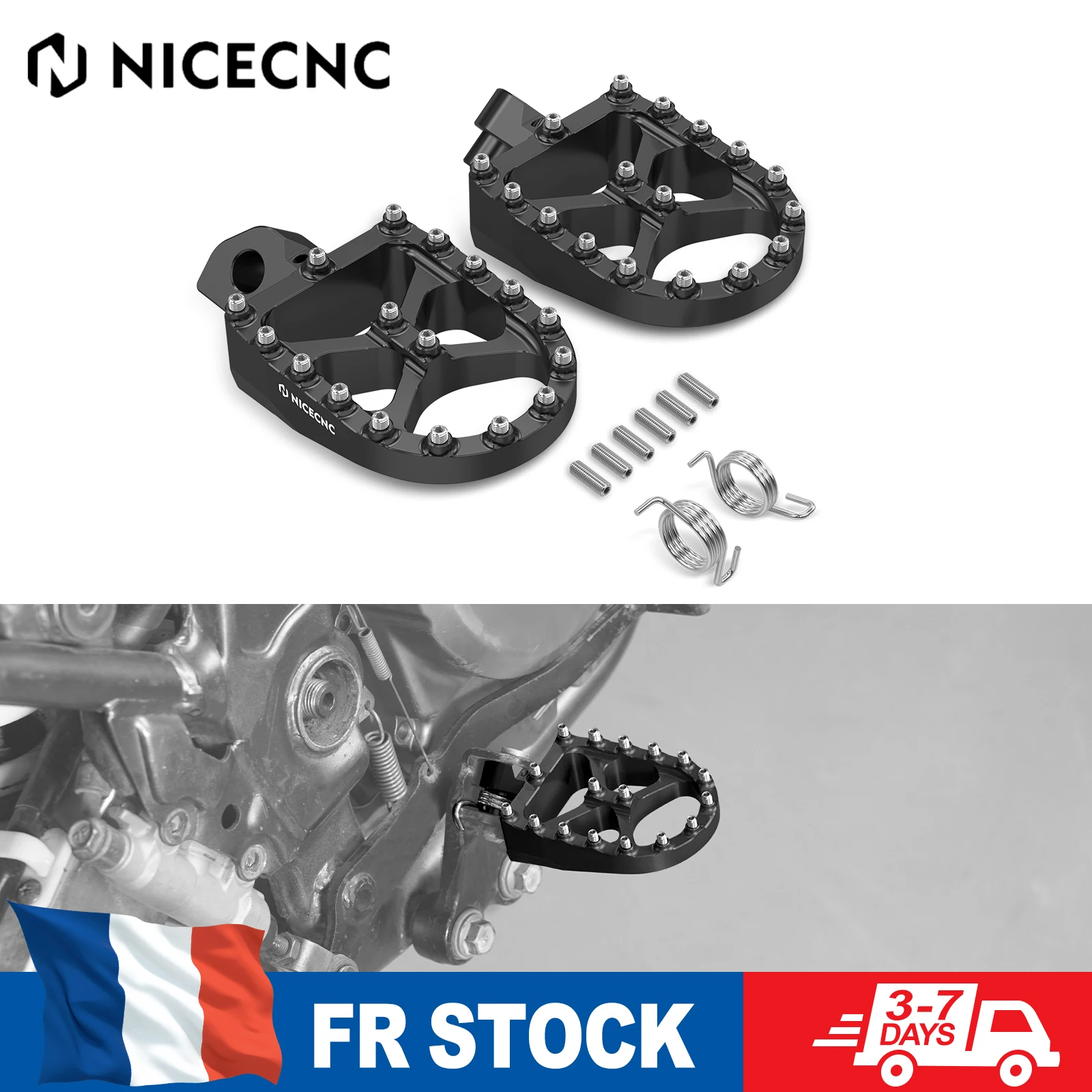 Repose-pieds élargis pour Suzuki DR650S DR650SE DR650S/SE 1996-2026