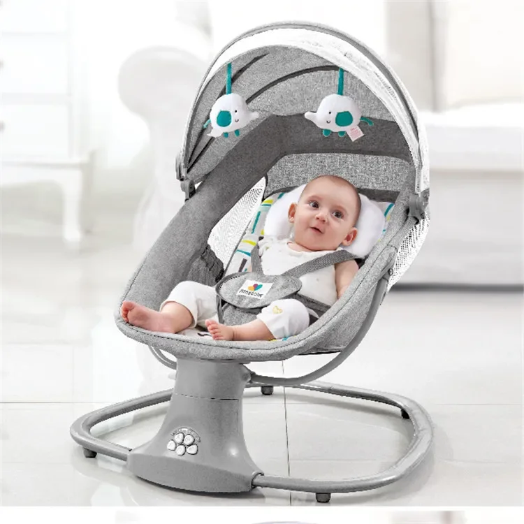 Schaukel Stuhl mit Bluetooth Musik Fernbedienung Babybett Elektrische Baby Schaukel Baby Liege neugeborenen multifunktions baby stubenwagen