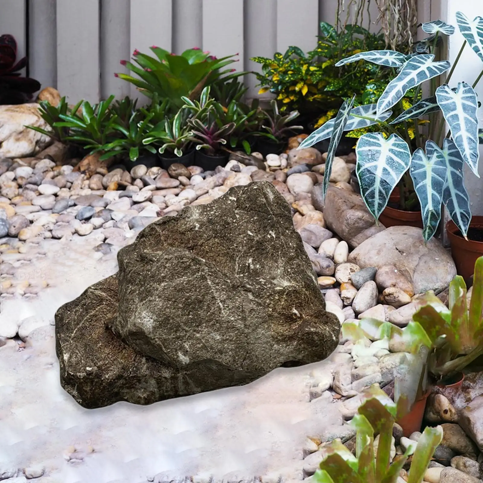 Realistic Faux Rock Sandstone Landscaping Decor PU Material Background Prop for Aquarium Garden Reptile Hide Out