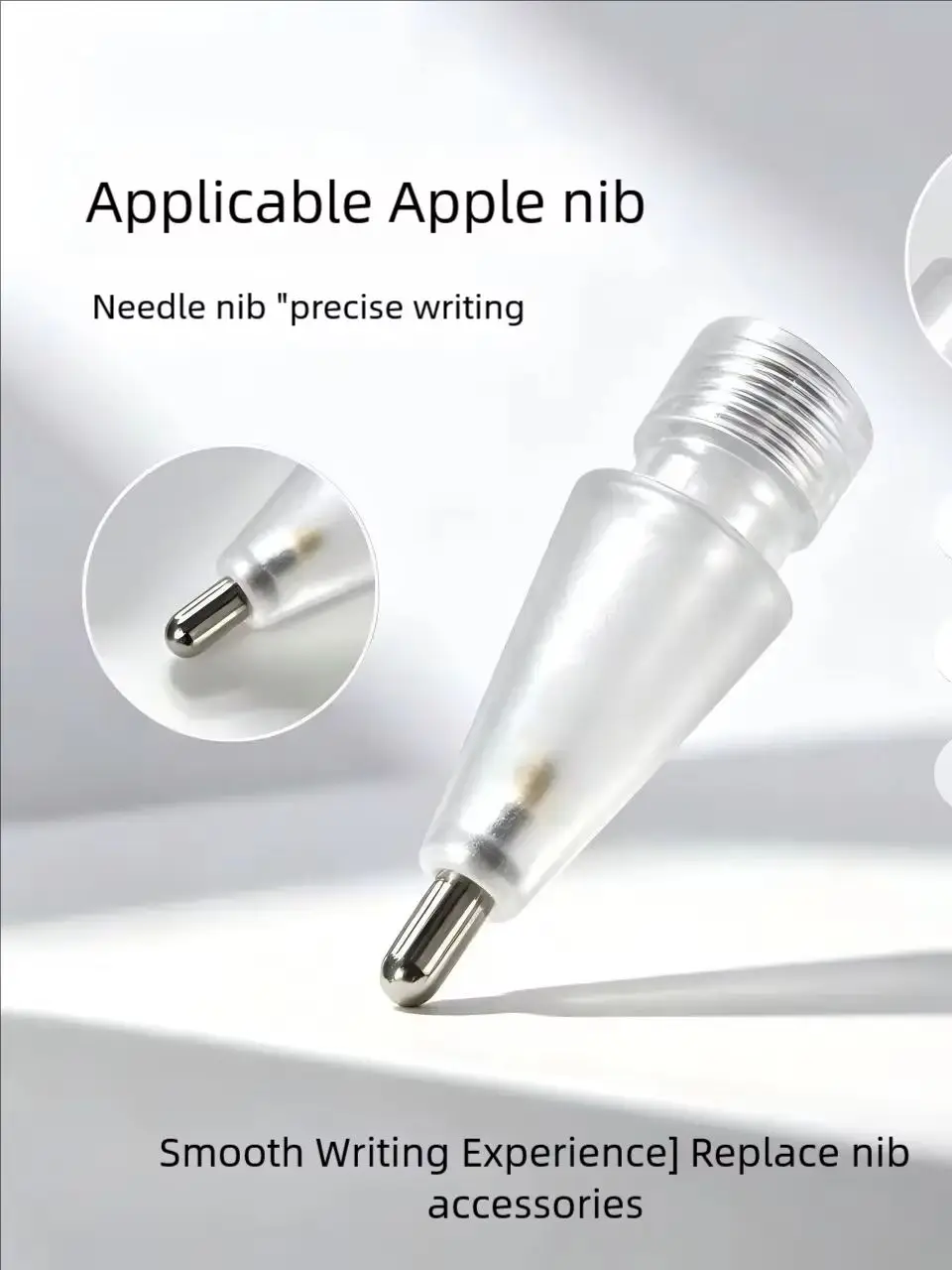 Nieuw metalen naaldpunt-conversieaccessoire compatibel met alle Apple Pencil-series, iPad Pro, Air, Mini fijne punt stylus-accessoires.