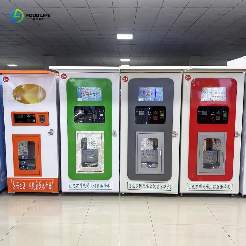 New Design Automatic Purified Water Refill Vending Water Machine Coin Card QR Payment for Public Locations
