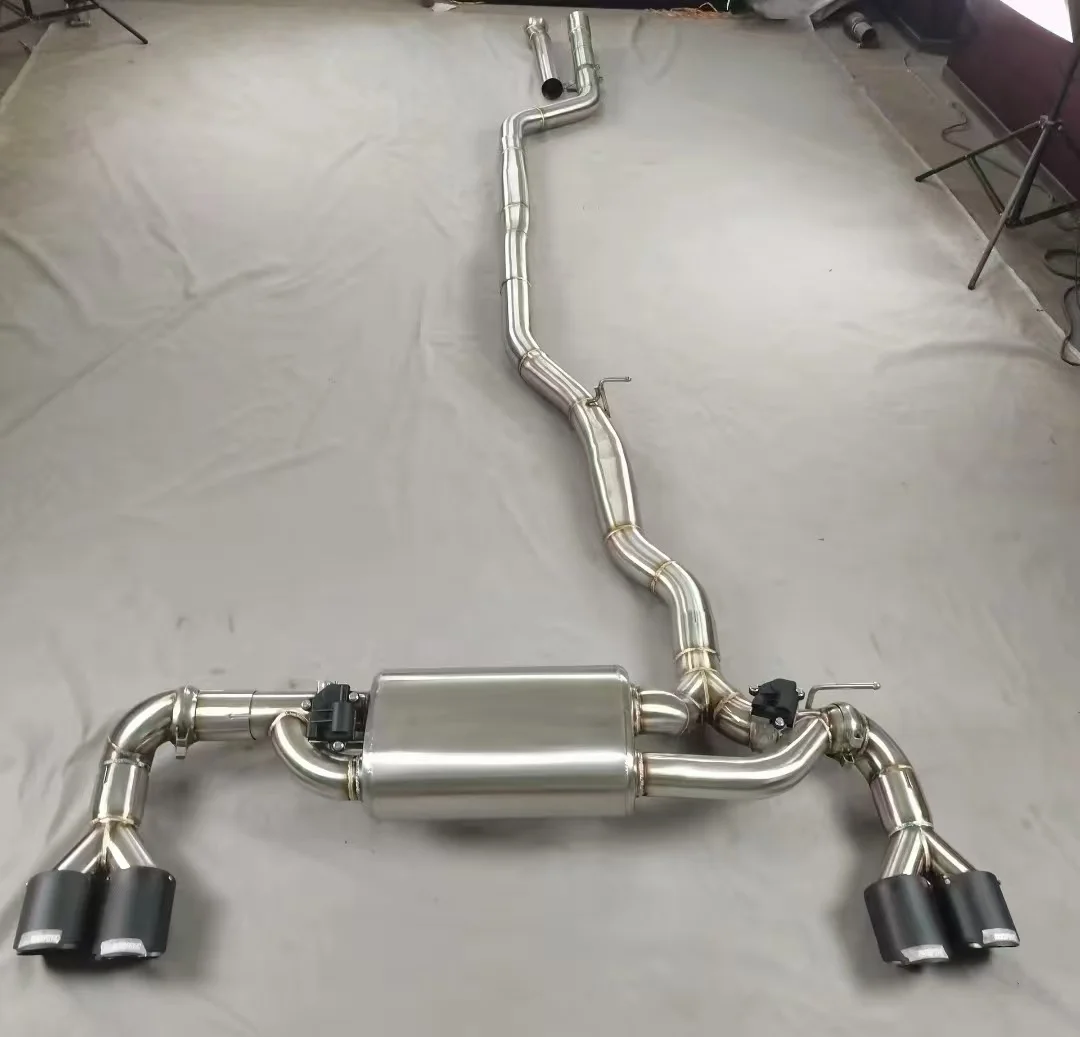 -shaped Stainless Steel Valvetronic Exhaust Pipes for  530 540i 525i G38 & G30 (1.5mm Thickness Mirror Polished)