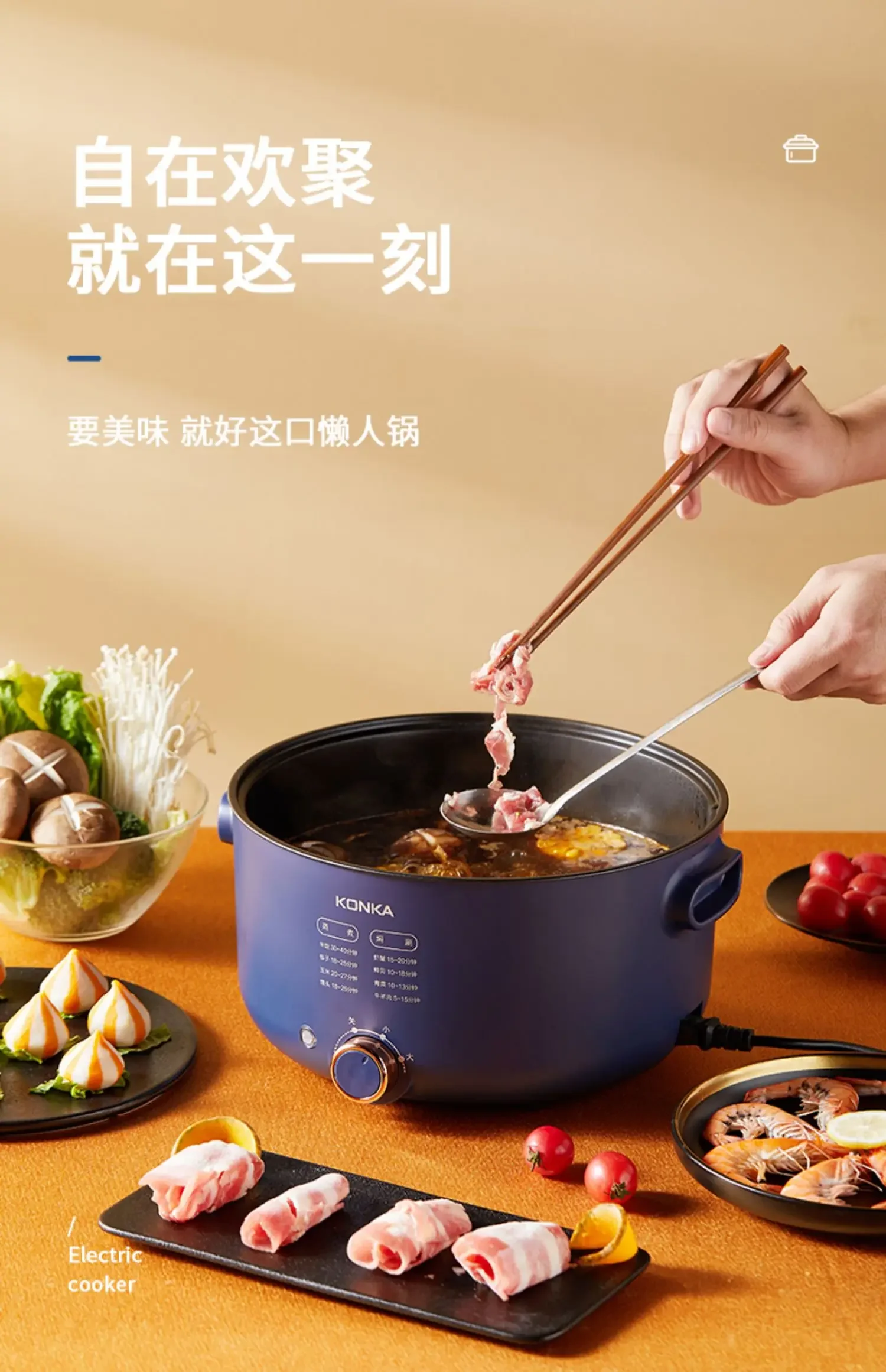 220V Large Capacity Electric Hot Pot by Popular Multi-Purpose Cooker for Frying, Stir-Frying, Boiling, and Stewing