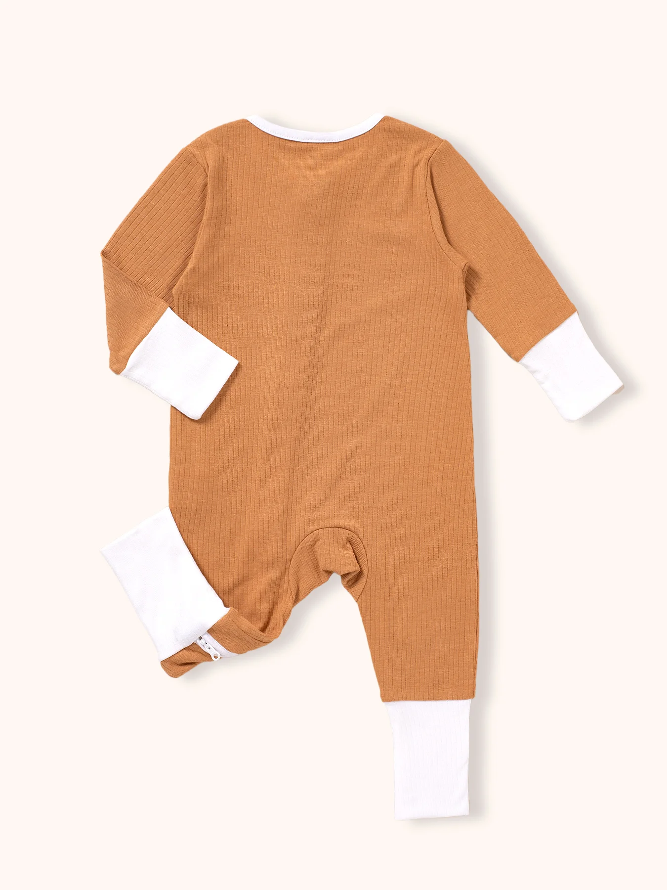 Baby Boys Long Sleeve Romper, Bamboo Fiber Breathable Onesie, Dual Zipper Casual Bodysuit For Spring Summer