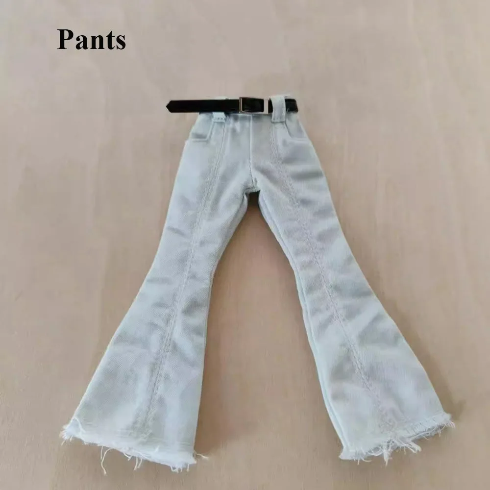 

Casual Wear Cute Bell-bottoms Trousers Handmade DIY Accessories Dolls Jeans Pants Fashion Kids Toys for Blythe ob24 ob22 Dolls
