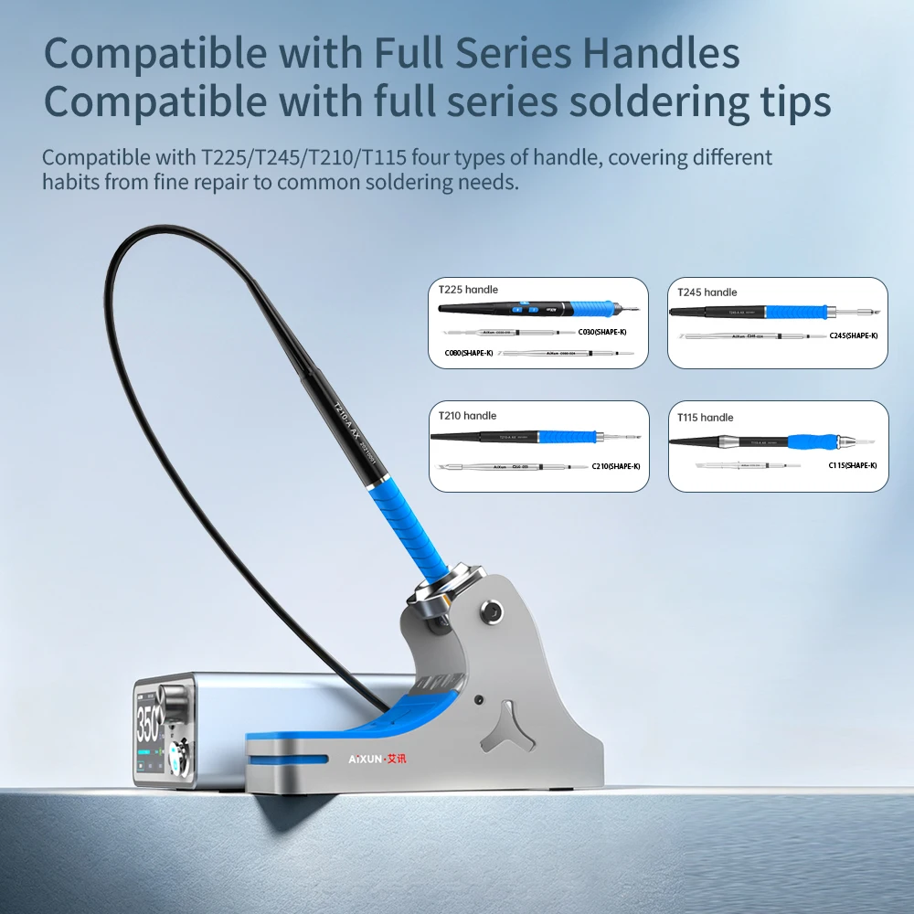 Aixun T3D Dual-Channel Single-Station Smart Soldering Station Compatible with T210/T225/T245 Handles Disply Repair Solder Tools