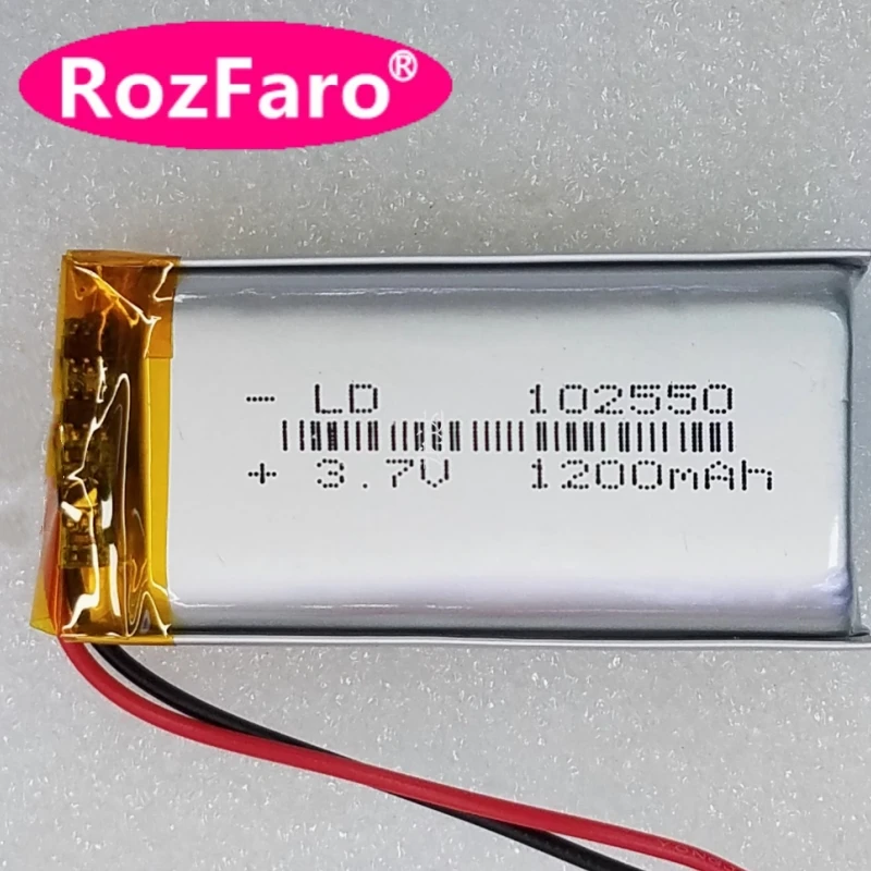 

RozFaro HHS 952653 LD 102550 3.7V 1200mAh Battery For RoadWing FreedConn R1 Plus Motorcycle Helmet Dash Cam